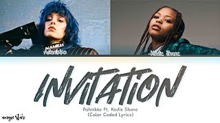 Ashnikko quotInvitationquot ft Kodie Shane Color Coded Lyrics ANGIE STAR  ANGIE GALAXY [upl. by Desmond]