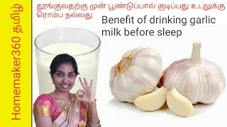 பூண்டு பால் நன்மைகள் I Poondu paal in tamil I poondu paal benefits I garlic milk in tamil [upl. by Hills]