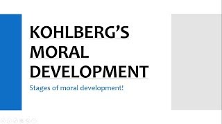 Kohlbergs moral development  stages of moral development  CDP  CTETDSSSB [upl. by Deedee]