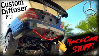 Building a Race Car Style Diffuser For The Mercedes W203  BashBar Jacking Point  Pt1 [upl. by Ressay]