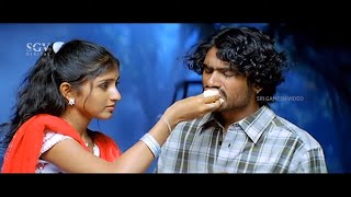 Yogesh Emotional on Supreethas Midnight Birthday Celebration  Ambari Kannada Movie Best Scene [upl. by Garneau]