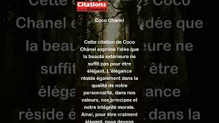 Lélégance est quand lintérieur est aussi beau que lextérieur  Coco Chanel [upl. by Caassi]