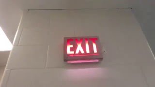 4 1976 Prescolite Exit Signs at a Middle School [upl. by Eniluqaj]