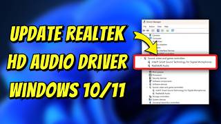 🔄 How to Update Realtek HD Audio Driver on Windows 11 🎧 [upl. by Kirima]