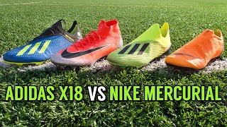 ADIDAS X18 VS NIKE MERCURIAL  COMPARATIVO 🔥 [upl. by Hauge]