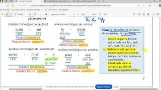 Repaso y ejercicios de análisis de palabras Lengua II ESO Adultos 2024 [upl. by Eniamrej]