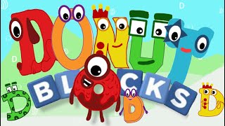 Numberblocks Intro Song But Only D for Donut with Spilling  Donut Blocks  D Blocks [upl. by Wahlstrom]