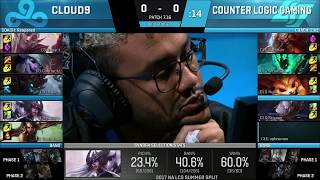 C9 vs CLG  LCS NA отборы 2017s bo5 Игра 1 [upl. by Clyde]