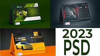 10 Modern Desk Calendar Design in PSD Photoshop Tutorial [upl. by Nmutua]