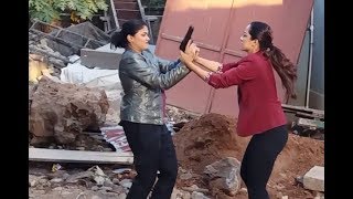 Cid Purvi and Shreya Fight  Making of Cid Eye Gang Episode [upl. by Sparrow187]