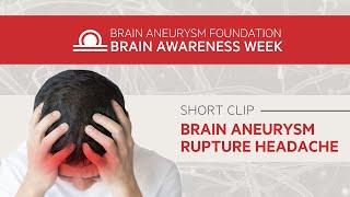 What are the signs of a brain aneurysm headache [upl. by Zink]