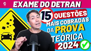 LEGISLAÇÃO DE TRÂNSITO  SIMULADO DE 15 QUESTÕES DO DETRAN 2024  REVISÃO DE PROVA DO DETRAN 2024 [upl. by Goldberg967]