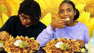 ULTIMATE LOADED NACHOS MUKBANG [upl. by Narot]