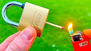 How to Open a Lock With Matches [upl. by Noired24]