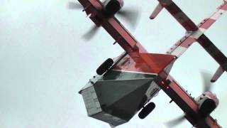 CL415 Water Bomber Sequential Water Tank Drop [upl. by Ecnadnac]