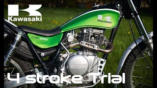 Kawasaki 4 stroke classic Trial bike [upl. by Kirch]