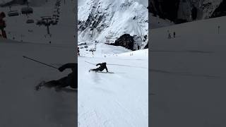 Extreme Carving in Sankt Anton Aggressive Skiing on a Black Slope – No Holding Back [upl. by Alletsirhc]