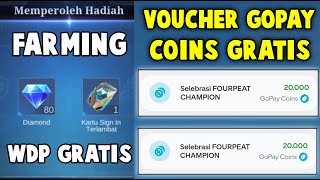 FARMING VOUCHER GOPAY COINS 20RB  WEEKLY DIAMOND PASS MLBB GRATIS  DIAMOND MOBILE LEGENDS GRATIS [upl. by Maccarthy]