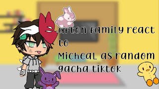 past afton family react to micheal as random gacha tiktokgacha life•chihaa0chik• [upl. by Aicirtac]