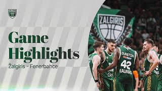 Žalgiris  Fenerbahce  Game Highlights  20241115 [upl. by Amin]