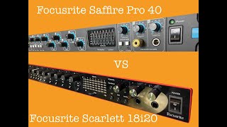 Focusrite Scarlett 18i20 3rd Gen vs Saffire pro 40 preamp comparison [upl. by Thurston]