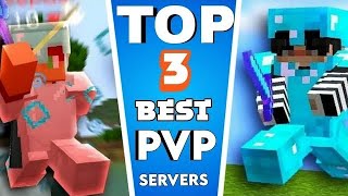 TOP 3 BEST PVP SERVERS FOR MCPE 121 [upl. by Ardiedak]