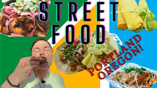 How To Eat Street Food From Around the World in Portland Oregon  Food Cart Pod  Food Trekker YOUY [upl. by Anyala]