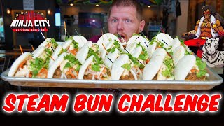 Huge Steam Bun Challenge at Ninja City [upl. by Ivan]