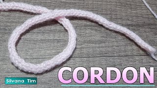 Cómo tejer un CORDÓN con dos agujas Tutorial  646 [upl. by Oranneg]