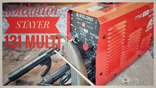 SOLDADOR STAYER MIG 131 MULTI unboxing y toma de contacto [upl. by Diva]