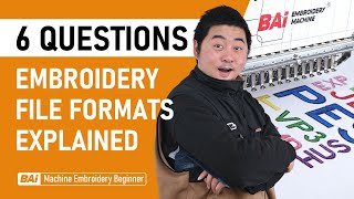 6 Questions about Embroidery File Formats Explained  Machine Embroidery beginner [upl. by Dalli]