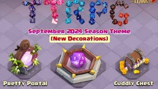 Upcoming Decorations TTRPG Event 2024 Clash Of Clans TableTop Roleplaying Game September Coc season [upl. by Hultin]