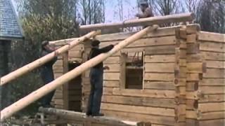 Traditional Finnish Log House Building Process [upl. by Erfert961]