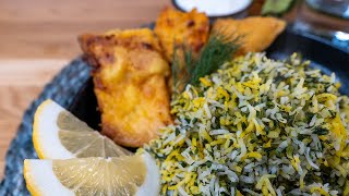 Persisches Neujahrs Essen Kräuterreis amp FischIranian New Year Sabzi Polo ba Mahi سبزی پلو با ماهی [upl. by Bazluke]