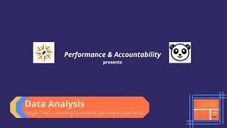 Data Analysis Single Test Learning Standard Summary for teachers [upl. by Alekat]