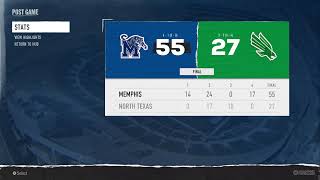 ISUMemphis Yr 1 Memphis 51  North Texas 34 [upl. by Atival]