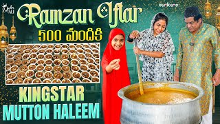 Ramzan Iftar 500 మందికి Kingstar Mutton Haleem  Zubeda Ali  Zubeda Ali Vlogs  Strikers [upl. by Brenna]