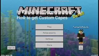 How To Get Custom Capes in Mcpe 2018 [upl. by Nairehs]