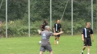 STUNNING Overhead Kick Goal MICAH RICHARDS Old footage Inside Training at Man City [upl. by Ycniuq991]