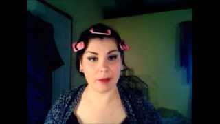 Part One  Vintage hair styling for short hair with foamsponge rollers [upl. by Pelpel31]