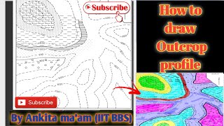 How to draw outcrop pattern of Geological Map I Outcrop pattern of Geological Map I Geology [upl. by Rehtaeh38]