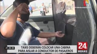 COVID19 Solo dos pasajeros podrán viajar en taxis según protocolo sanitario [upl. by Meeharb]