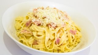 How To Make Fettuccine Carbonara  Video Recipe [upl. by Offen]