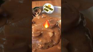 Homemade Salisbury Steak amp Gravy 🤤 youtubeshorts mrbrownreacts shorts food [upl. by Hamon]