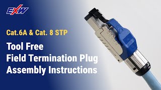 How to terminate the UL approve RJ45 Connector Cat8 Tool Free Field Termination Modular Plug [upl. by Artimid]