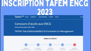 شرح التسجيل ENCG TAFEM وترتيب بدون أخطاء 2023 [upl. by Lil354]