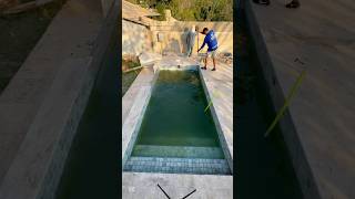 Minha piscina ficou verde fy satisfying piscinas limpeza satisfy satisfyingvideo pool fyp [upl. by Evadnee]