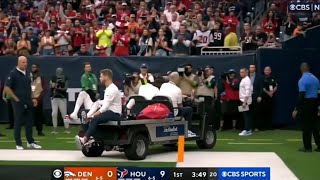 Tank Dell SERIOUS Leg Injury CARTED OFF  BRONCOS vs TEXANS  202324 NFL SEASON  WEEK 13 [upl. by Sirrom]