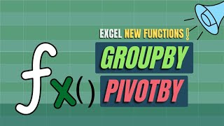 🚨Excel New Functions GROUPBY amp PIVOTBY  Goodbye Pivot Table🤔 [upl. by Obmar]