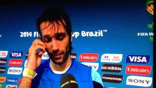 Samaras Interview Greece vs Ivory Coast [upl. by Nalhsa33]